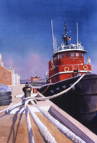 "Red Tug at Mass Maritime"
